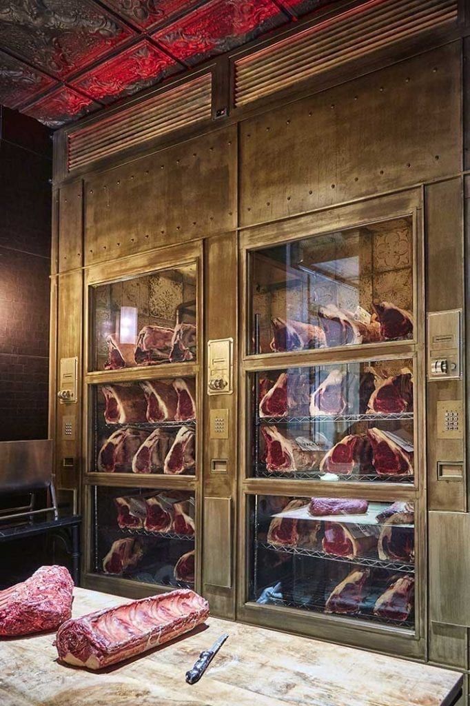 Chambre froide vitrée haut de gamme pour maturation et conservation de viandes de bœuf