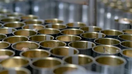Boîtes de conserve métalliques vides prêtes pour le remplissage en ligne de production agroalimentaire